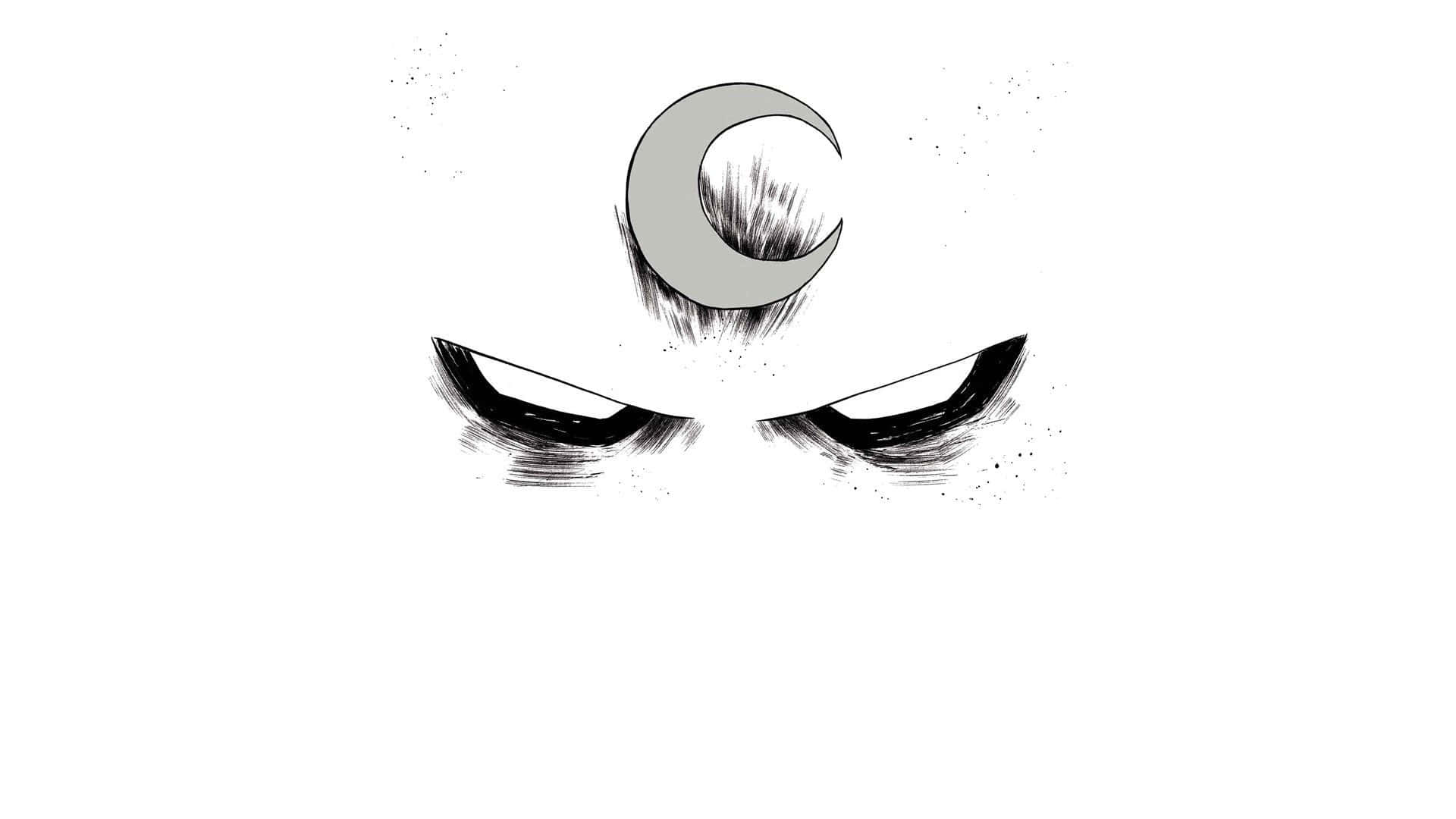 Minimalist Moon Knight Eyes Wallpaper