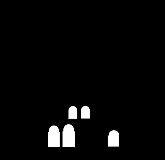 Minimalist Mosque Silhouette PNG