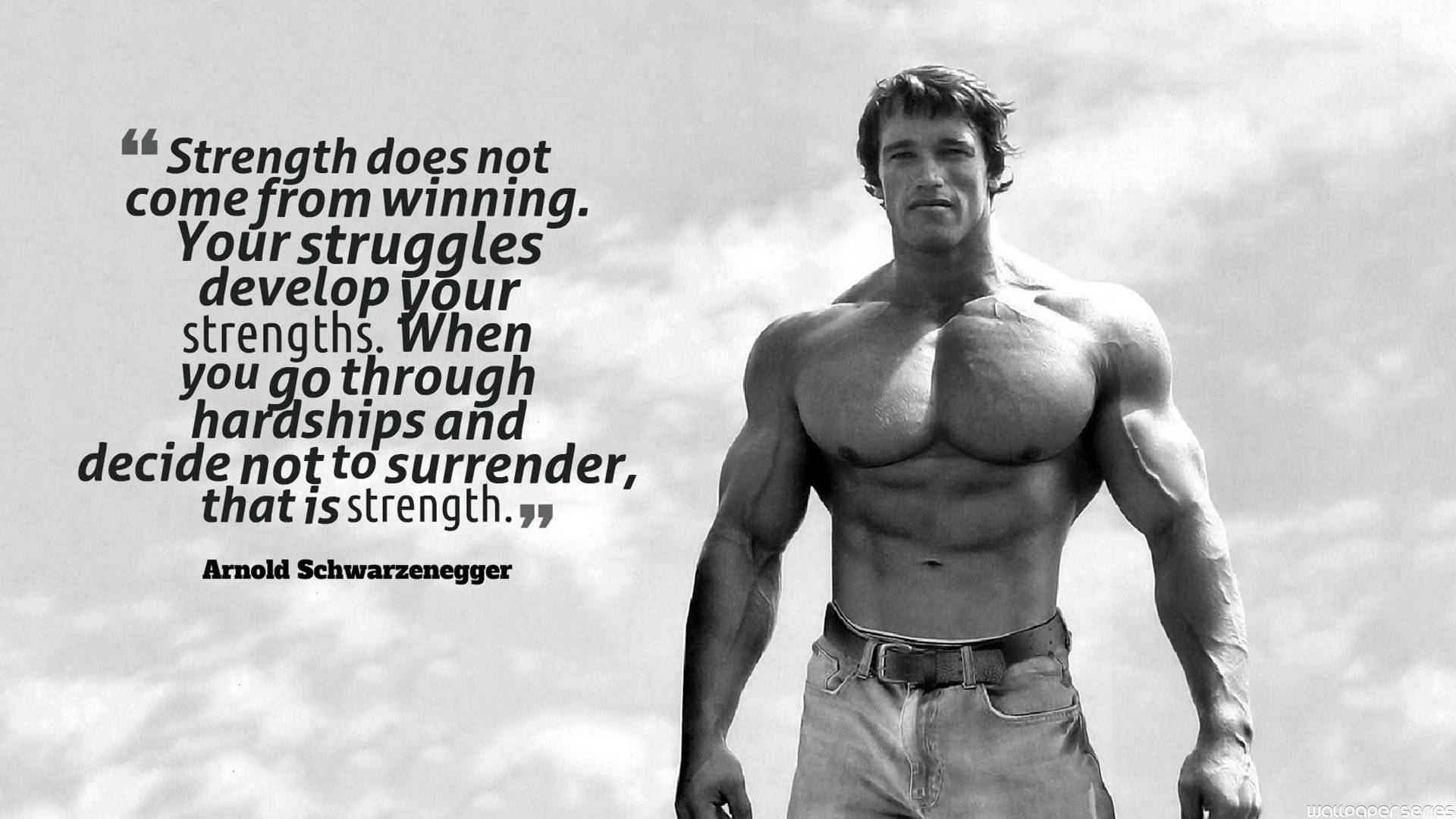 Minimalist Motivational Arnold Schwarzenegger Wallpaper