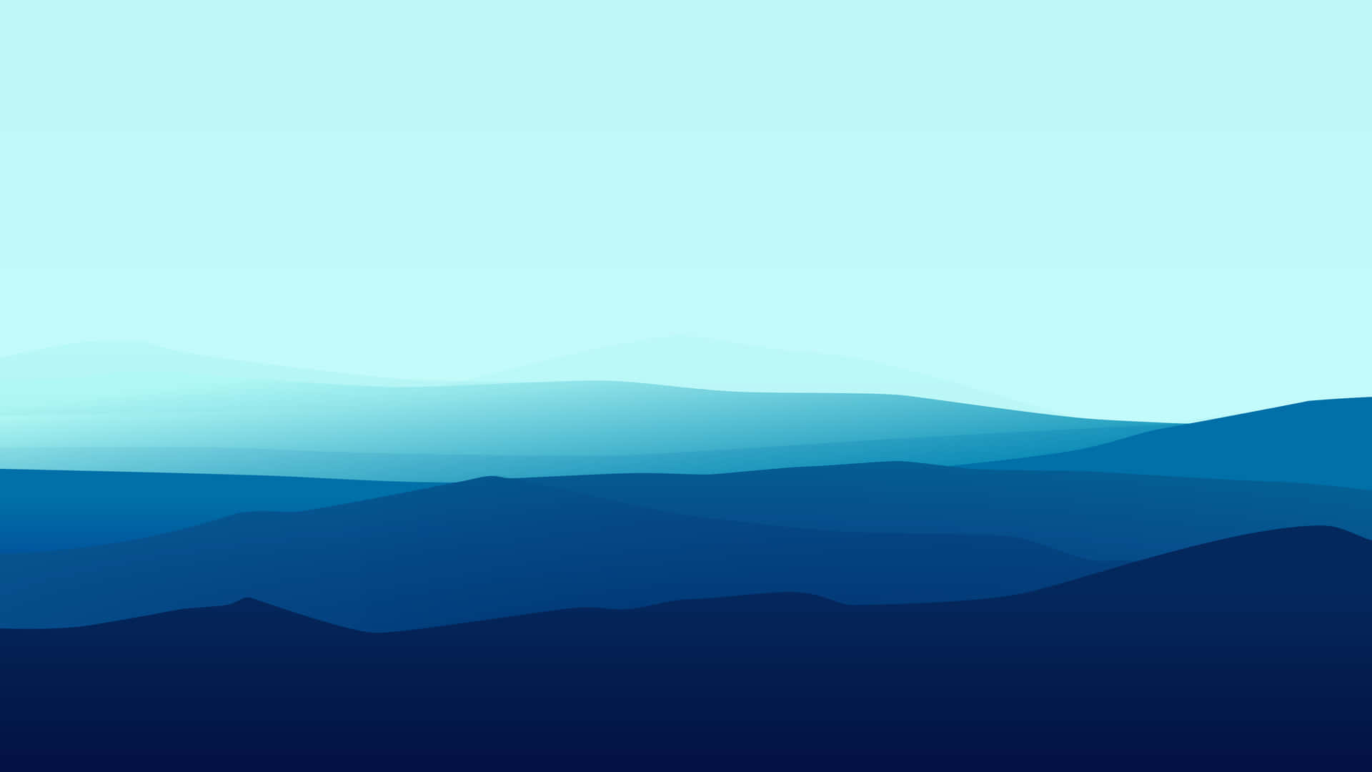 Enbild Av Ett Minimalistiskt Berg Med Lugnande Blåa Toner. Wallpaper