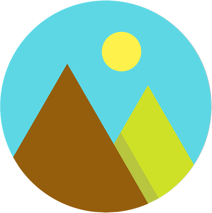 Minimalist Mountain Sunrise PNG