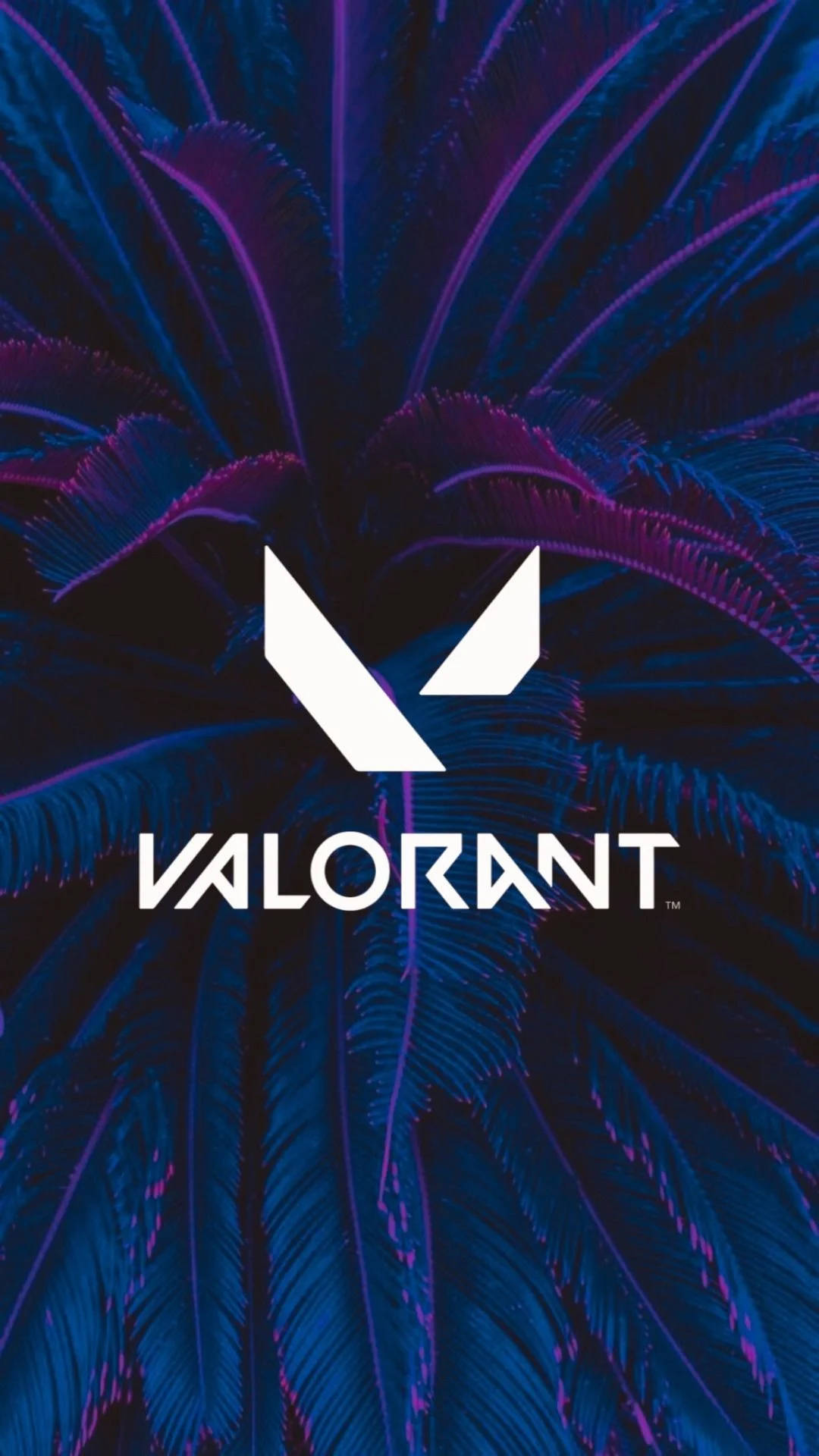 Minimalist Neon Valorant Logo Iphone Wallpaper