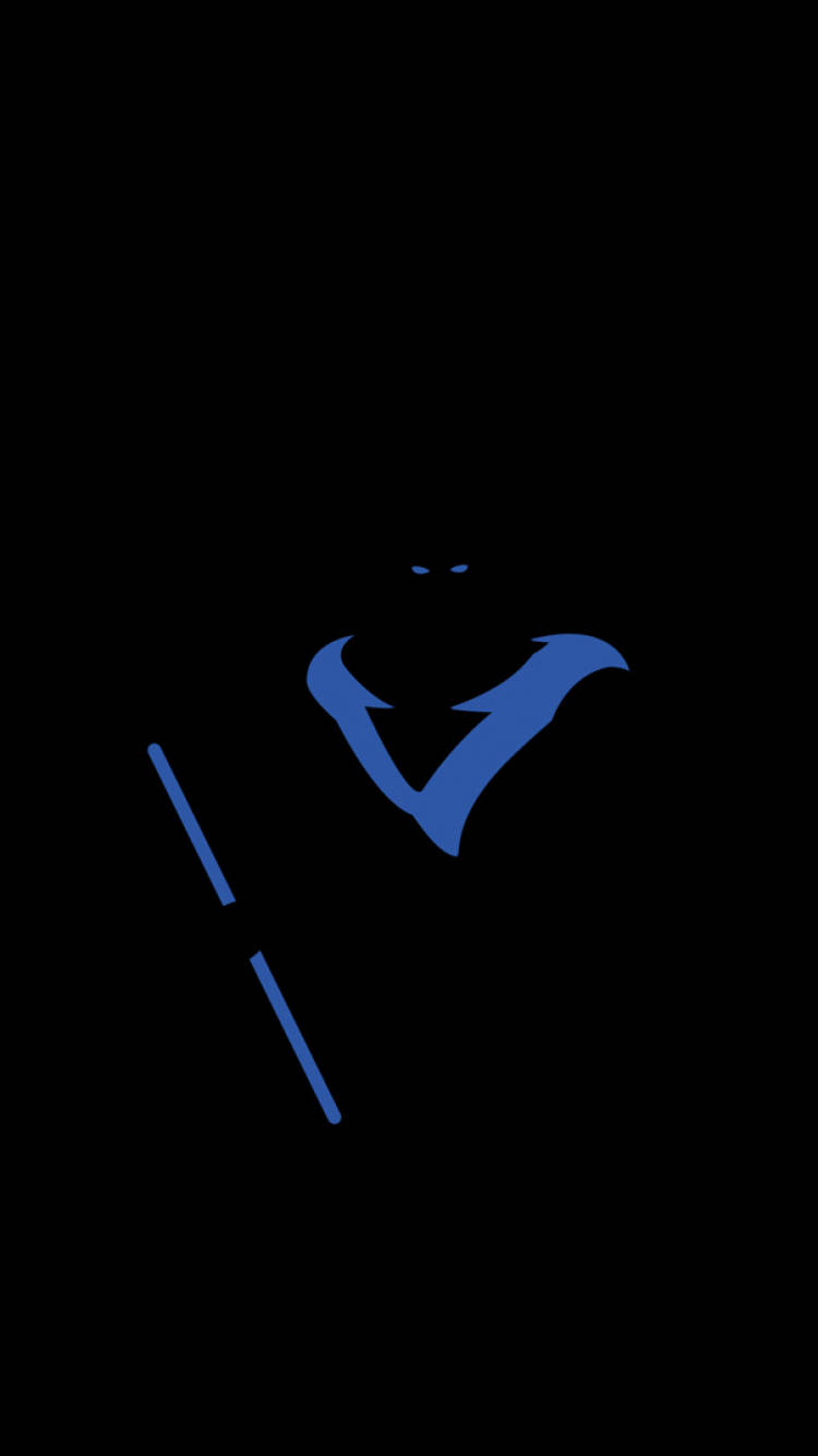 Minimalist Nightwing Digital Art Background