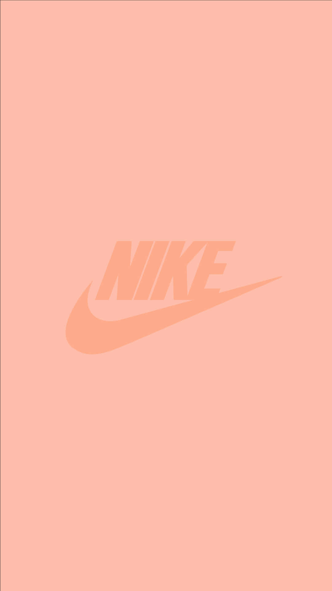 Minimalistisch Nike Logo Perzik Achtergrond Achtergrond