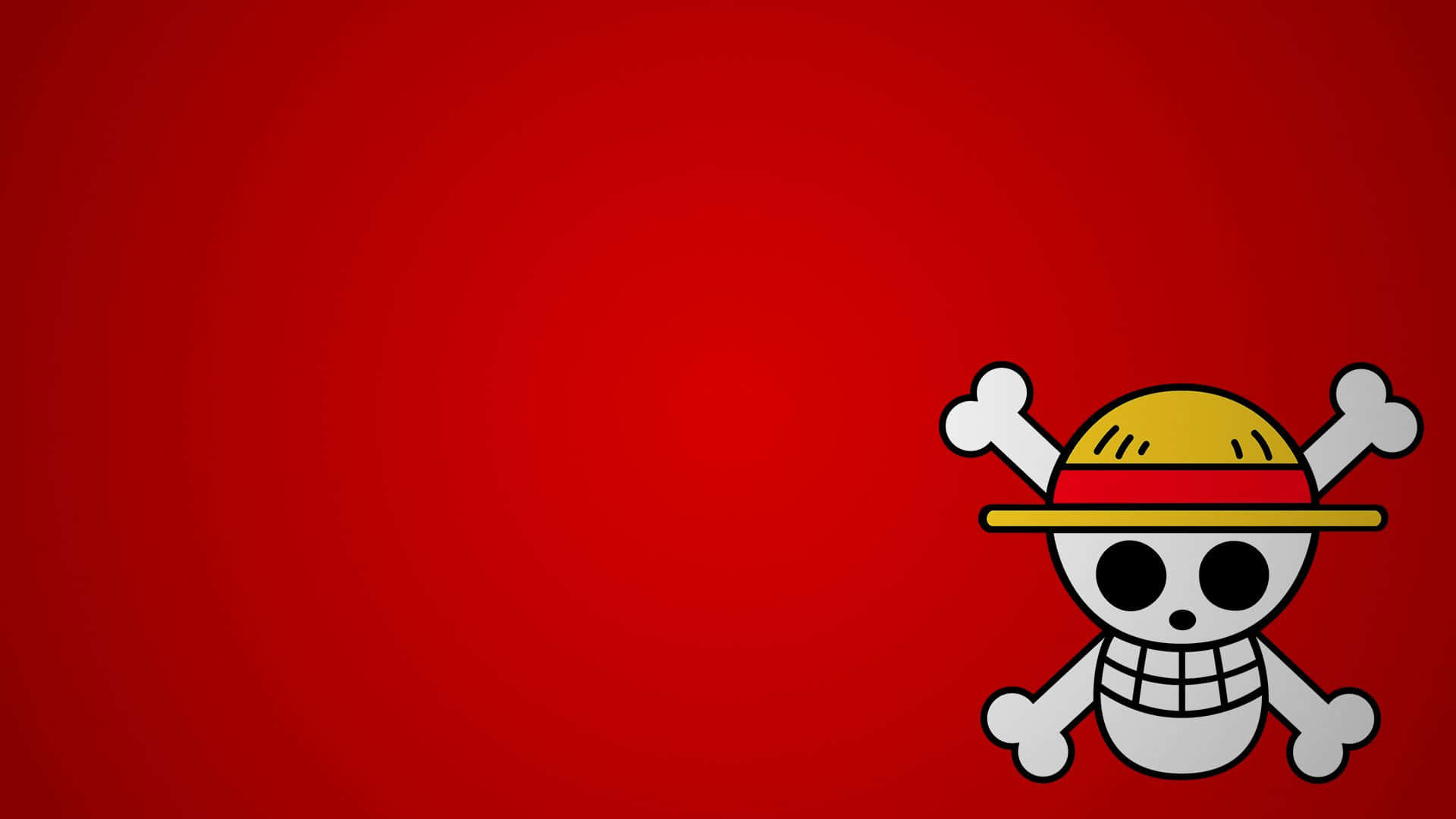 Logotipominimalista De La Calavera De La Banda De Sombreros De Paja De One Piece Fondo de pantalla