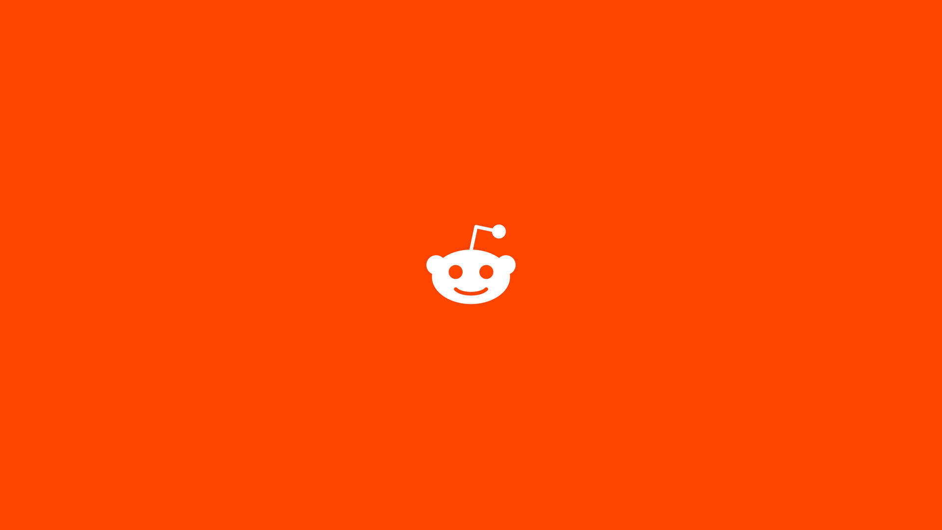 Minimalist Orange Reddit Logo Wallpaper