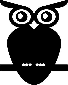 Minimalist Owl Graphic PNG