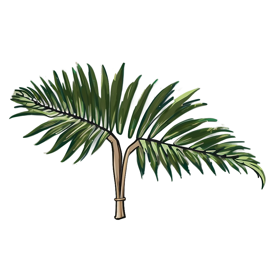 Minimalist Palm Leaves Png Het96 PNG