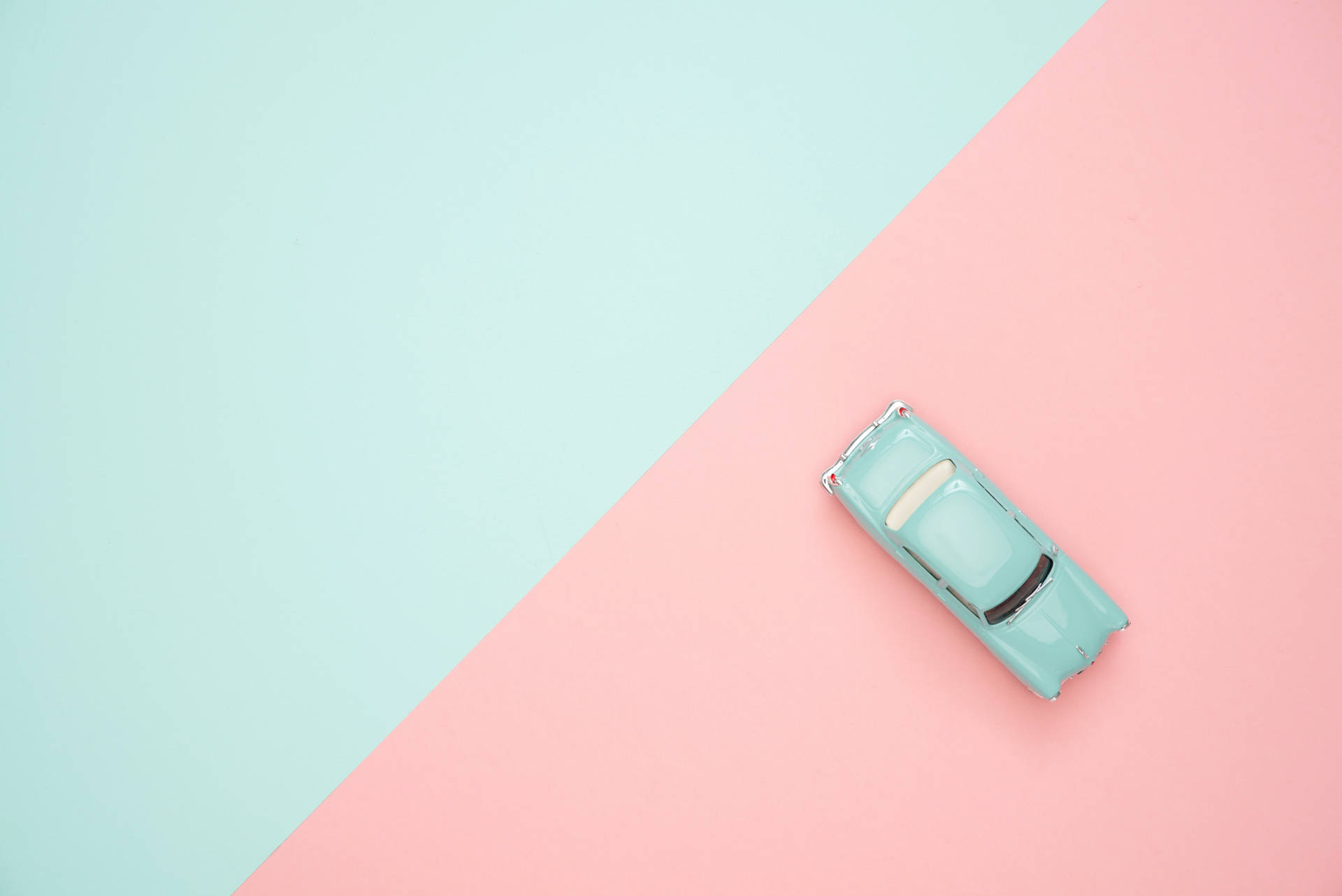 Minimalistisk parkeringsplads i pastelfarver Wallpaper