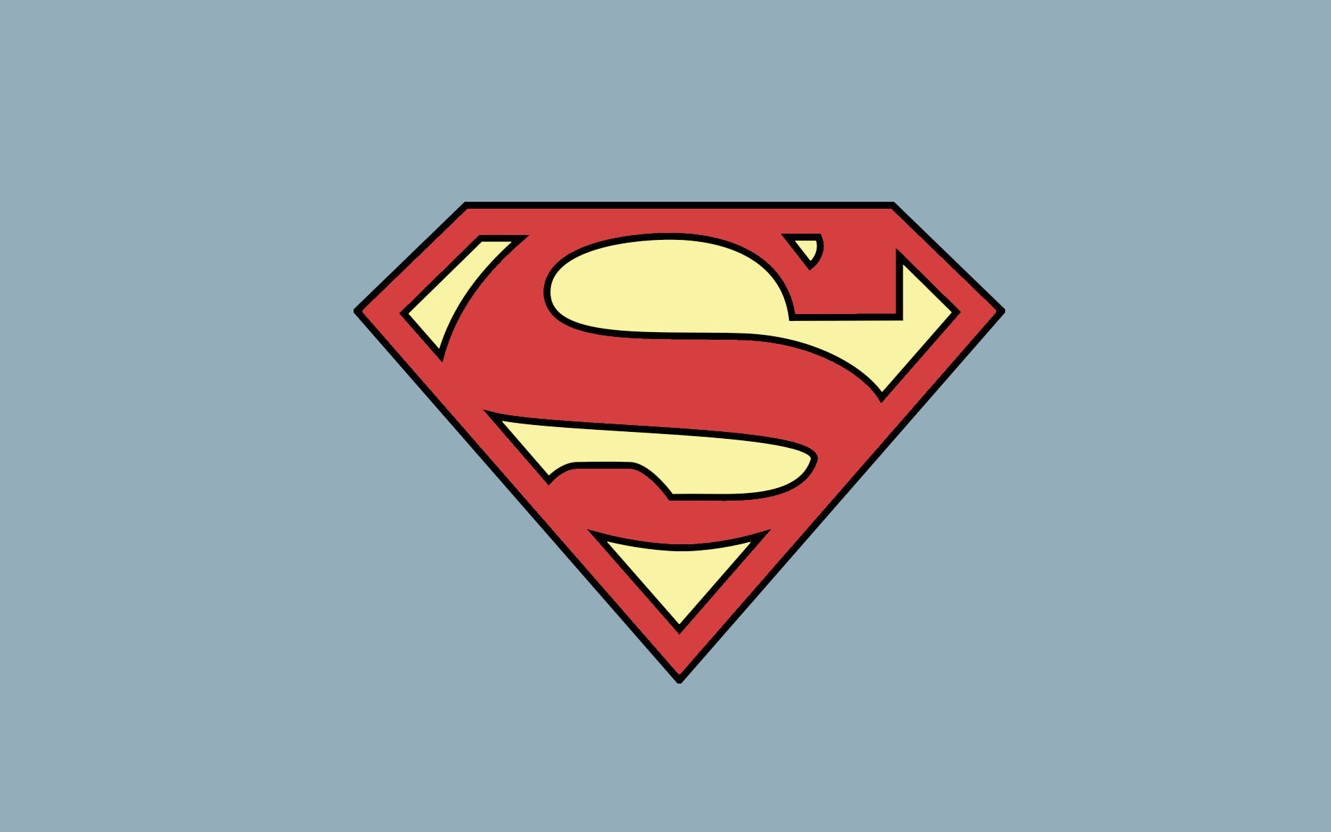 Minimalistisk Pastel Æstetisk Superman Logo Tapet Wallpaper