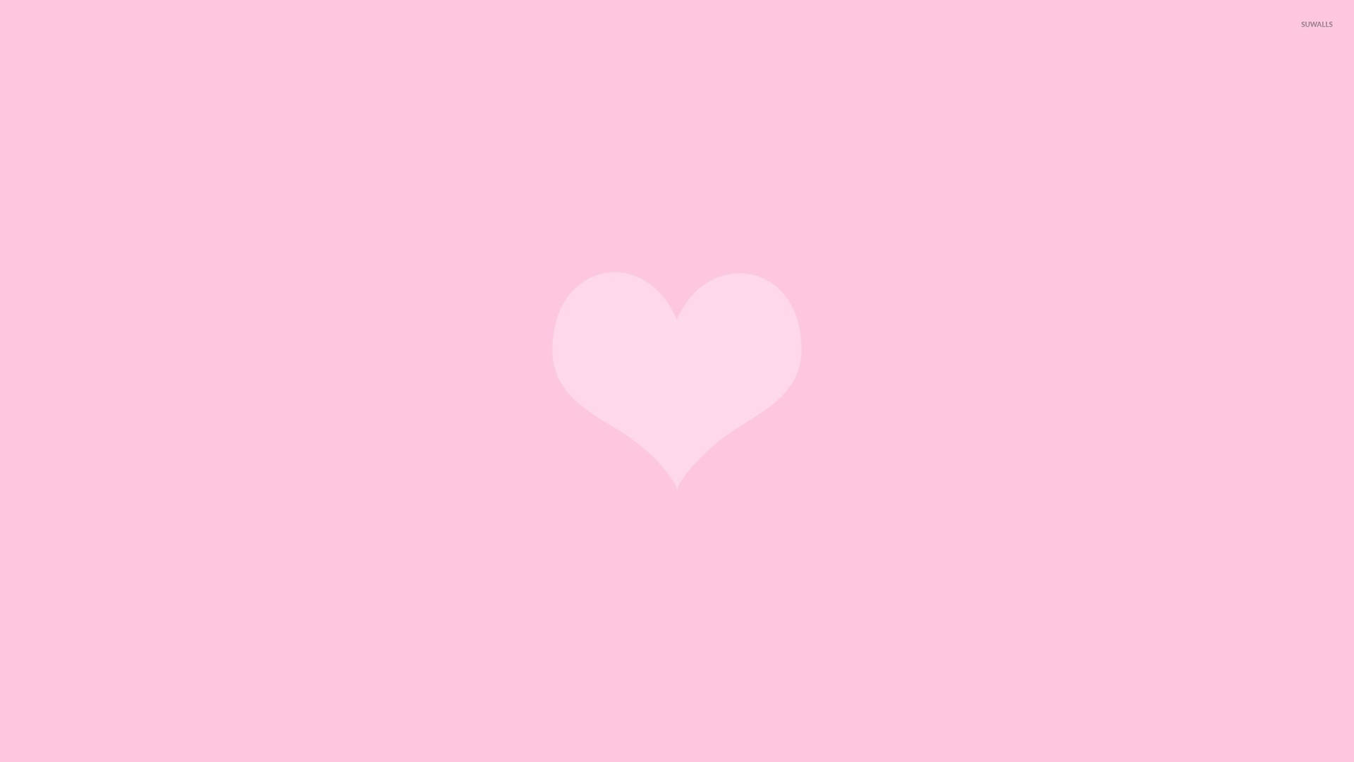 Minimalist Pastel Pink Heart Wallpaper