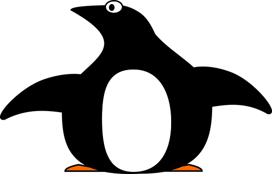 Minimalist Penguin Illustration PNG