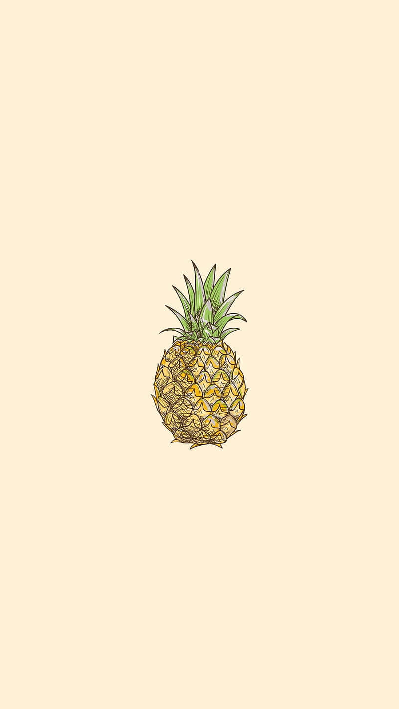 Minimalist Pineapple Art Wallpaper