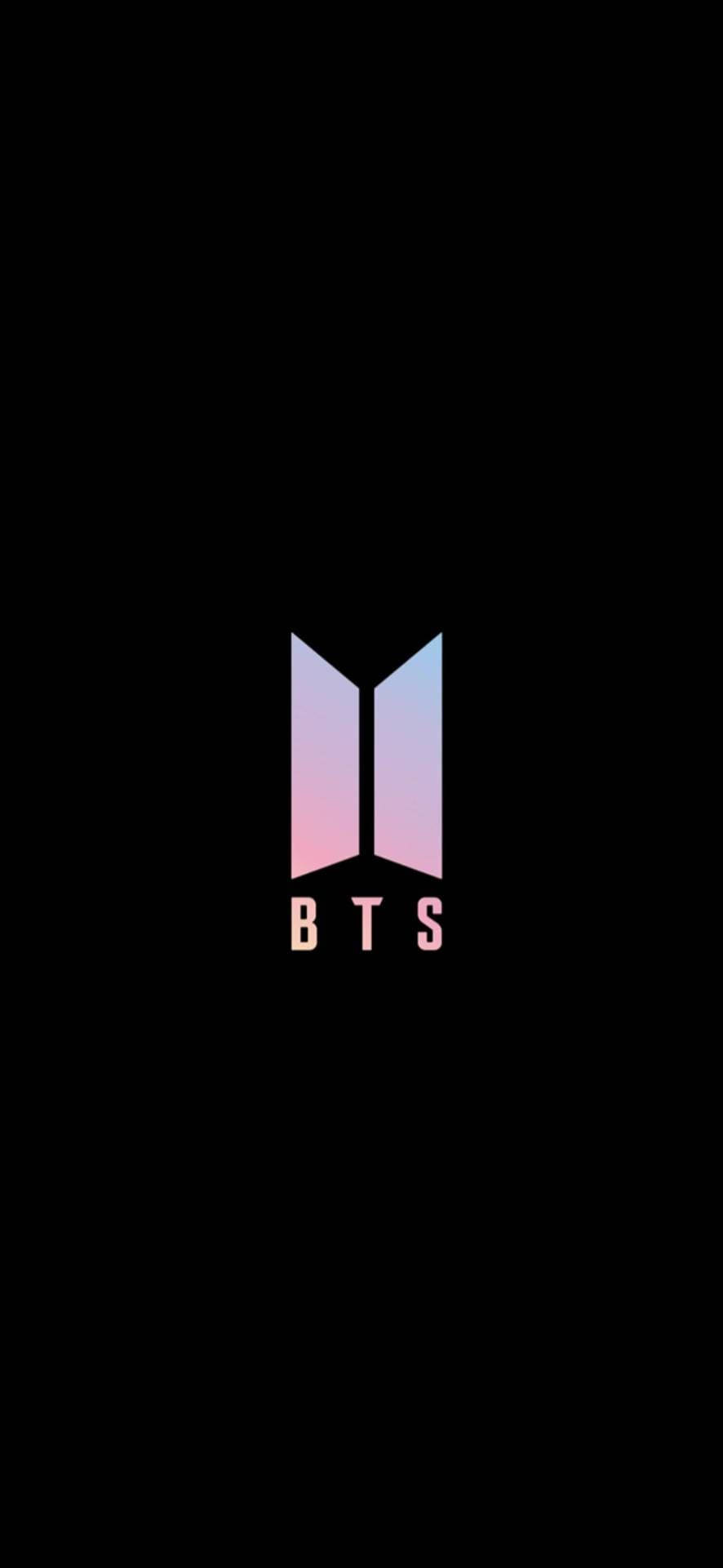 Minimalist Pink BTS Logo Wallpaper