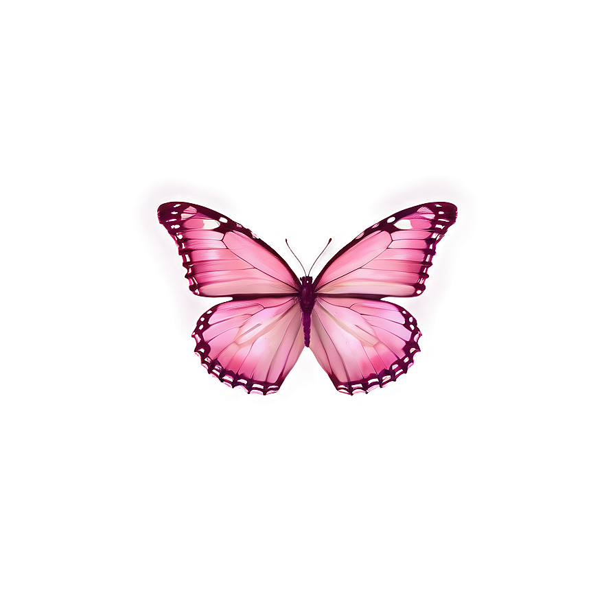 Minimalist Pink Butterfly Png Qcg76 PNG