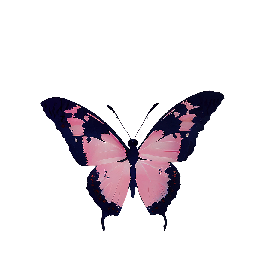 Minimalist Pink Butterfly Png Ucf61 PNG