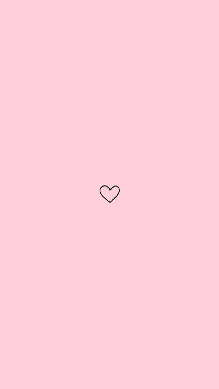 Minimalist_ Pink_ Heart_ Background Wallpaper