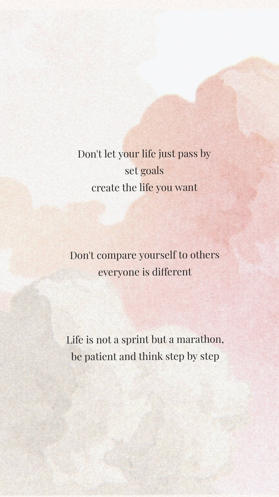 Minimalist Pink Life Quotes Wallpaper