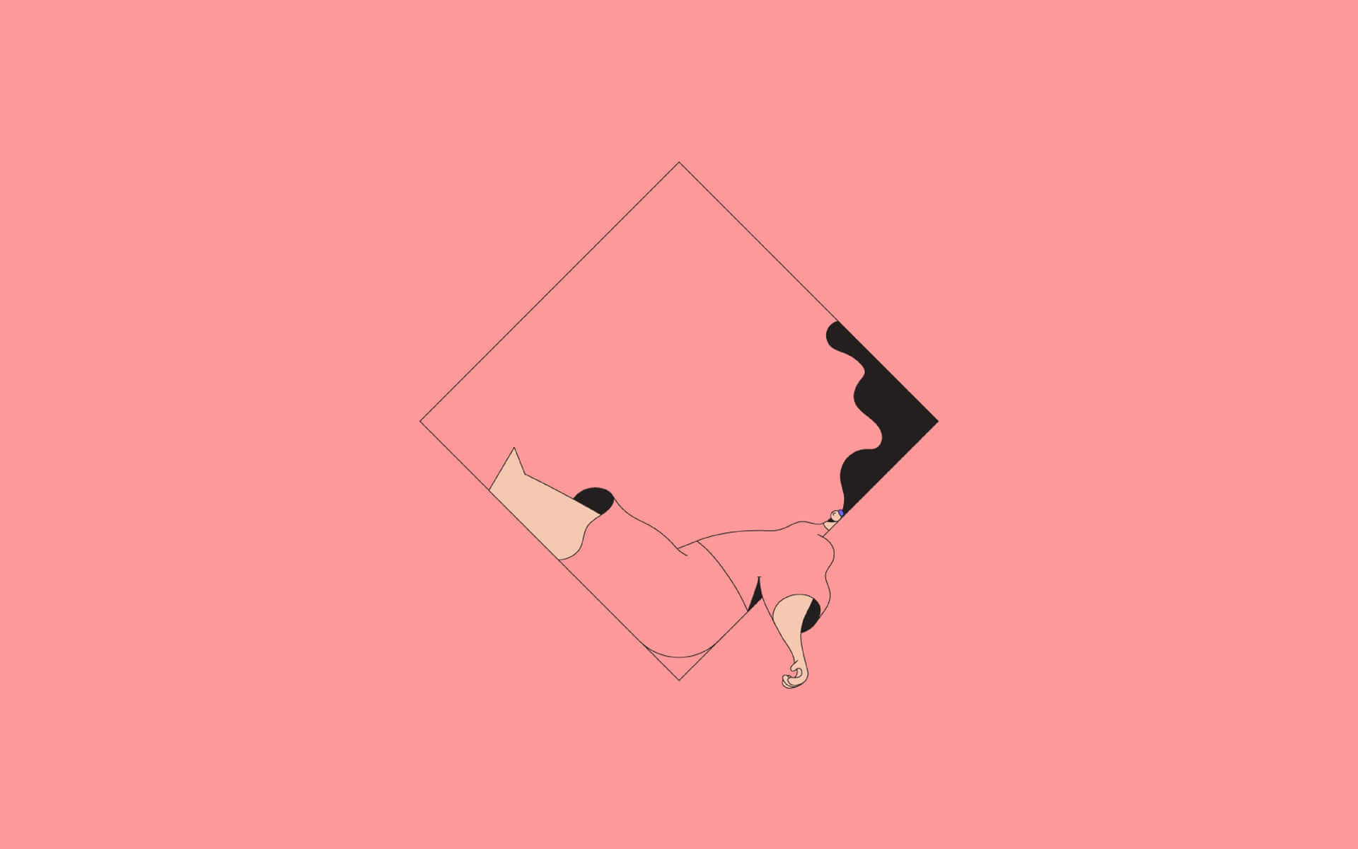 Minimalist Pink Macbook Artwork Wallpaper