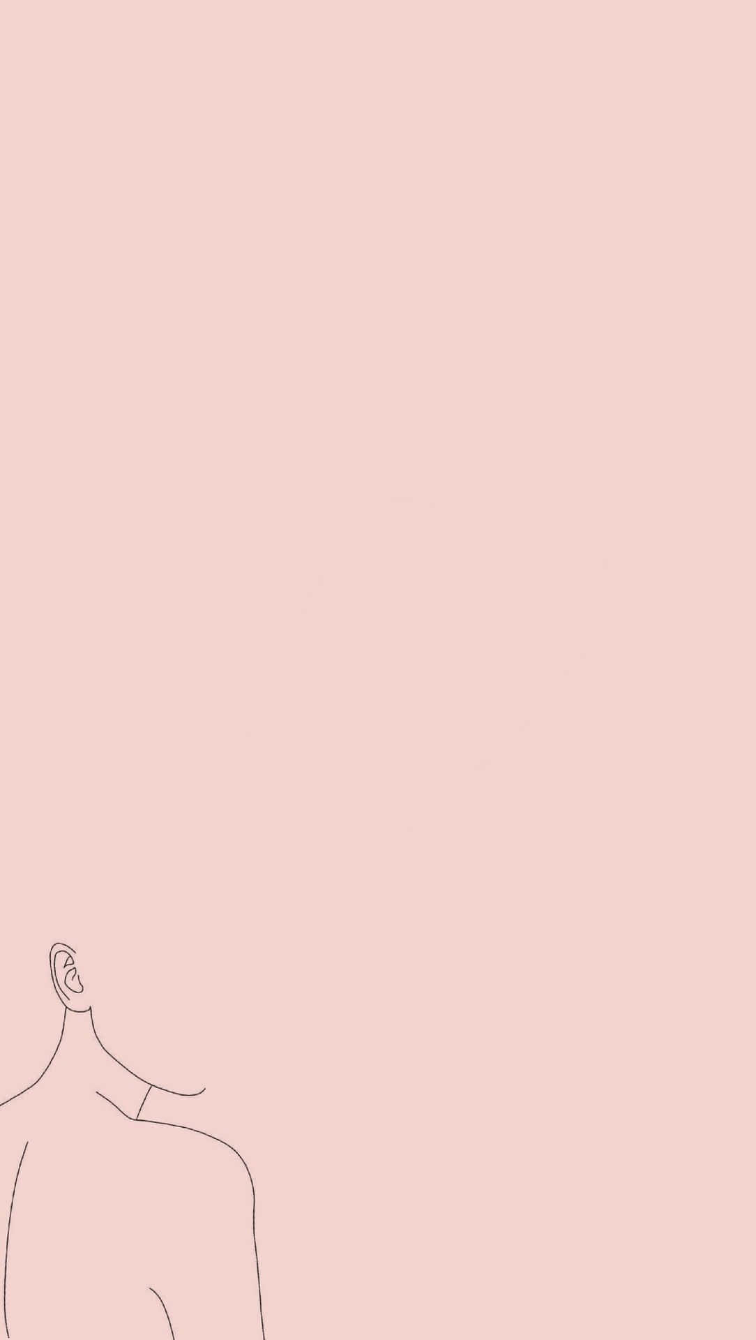 Läggtill En Rolig Touch Med Denna Minimalistiska Tapet I Rosa Färg! Wallpaper