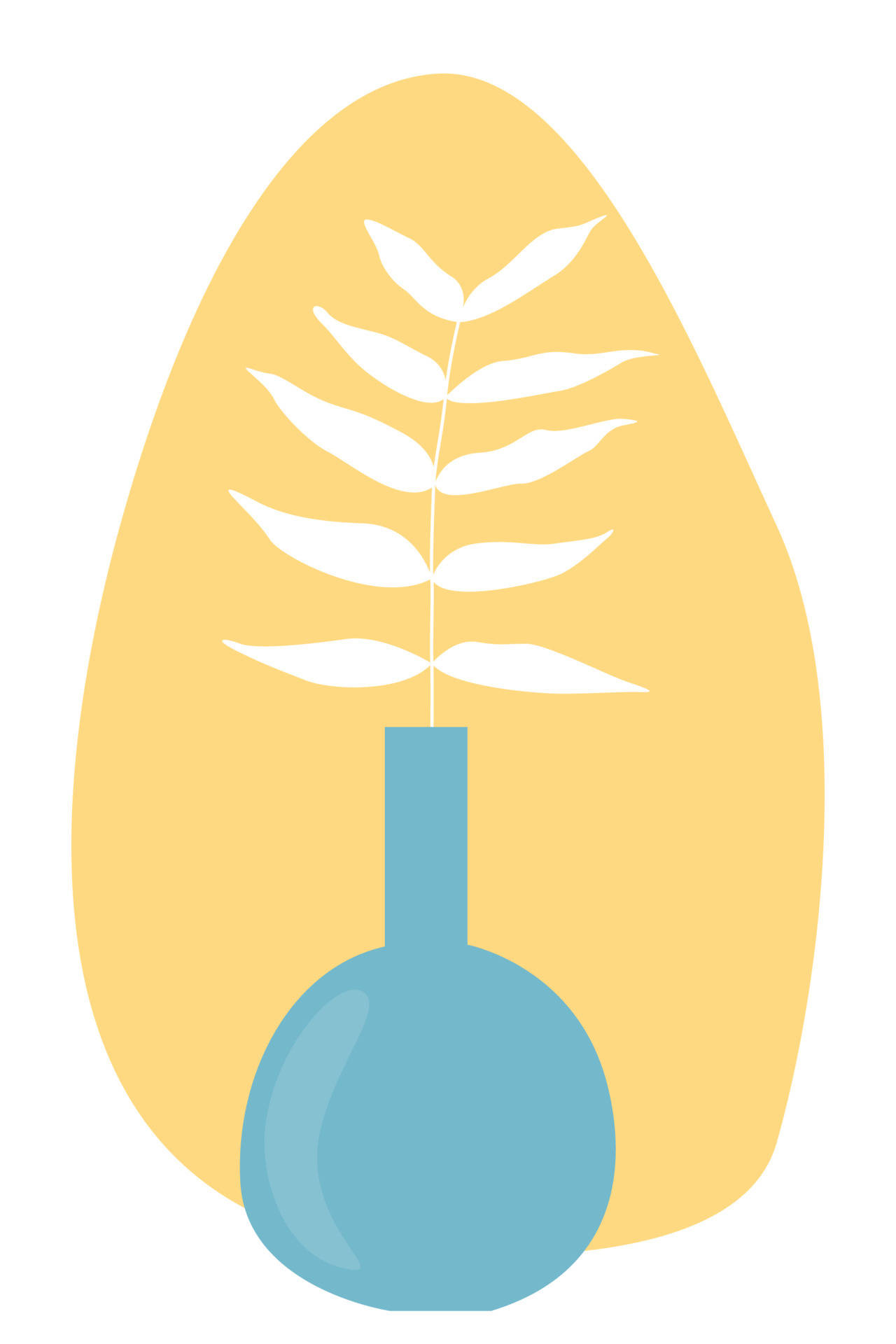 Minimalist Plant Vase Sommer iPhone Wallpaper: Wallpaper