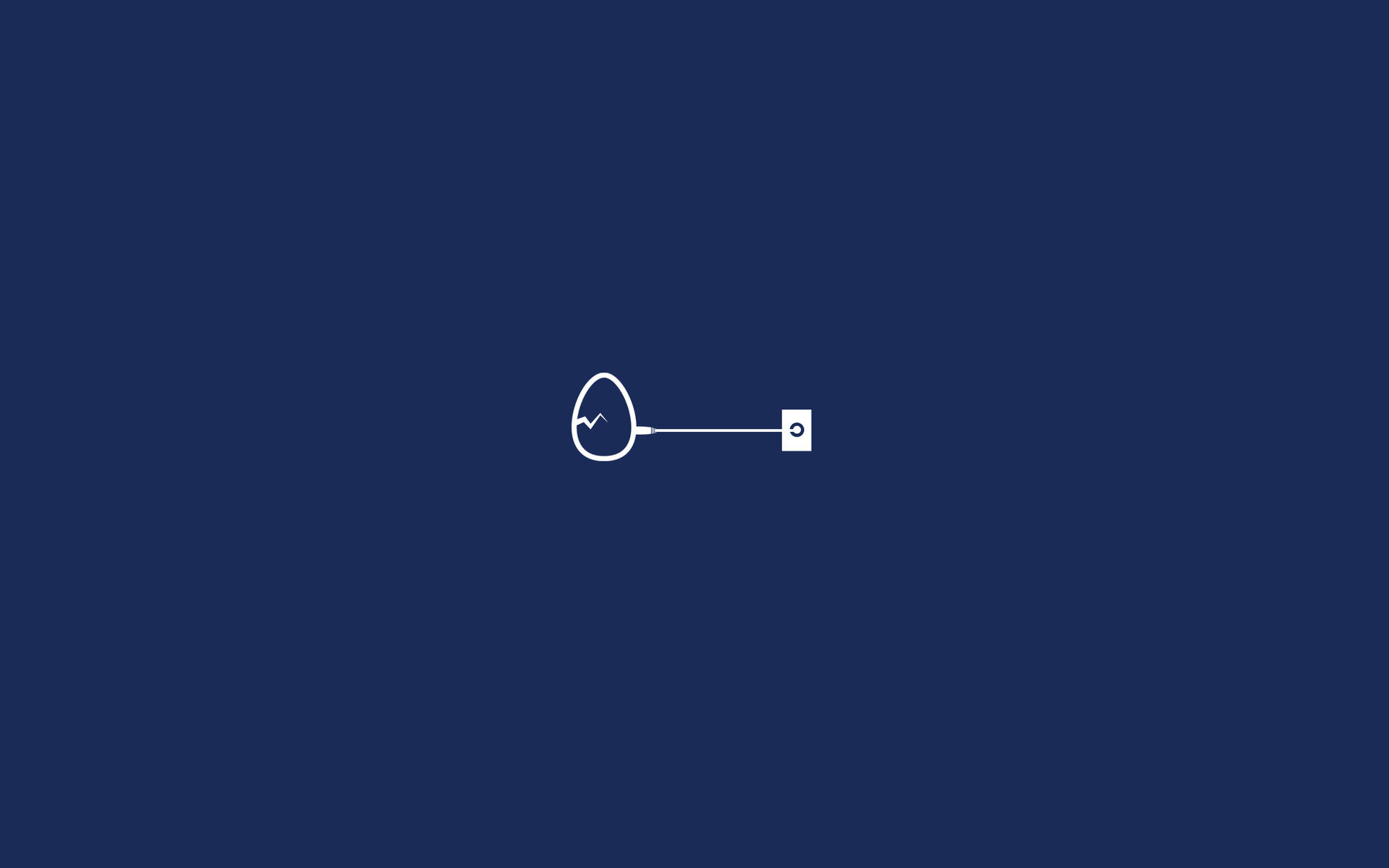 “A Minimalist Plug on an Egg” Wallpaper