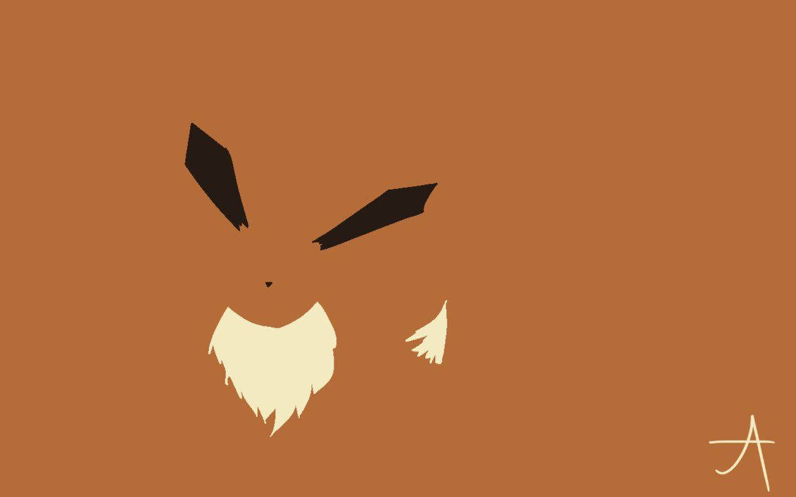 Minimalist Pokémon Eevee Art Background