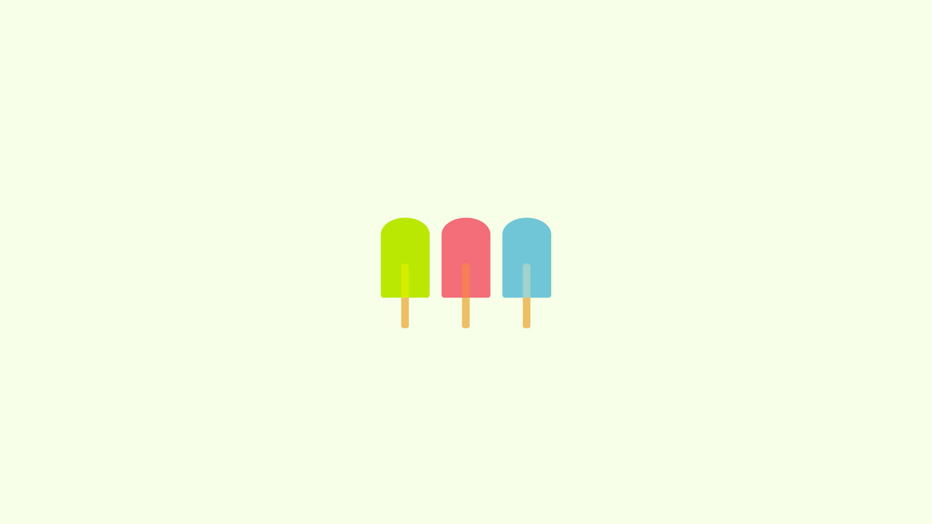 Minimalist Popsicles Design Wallpaper