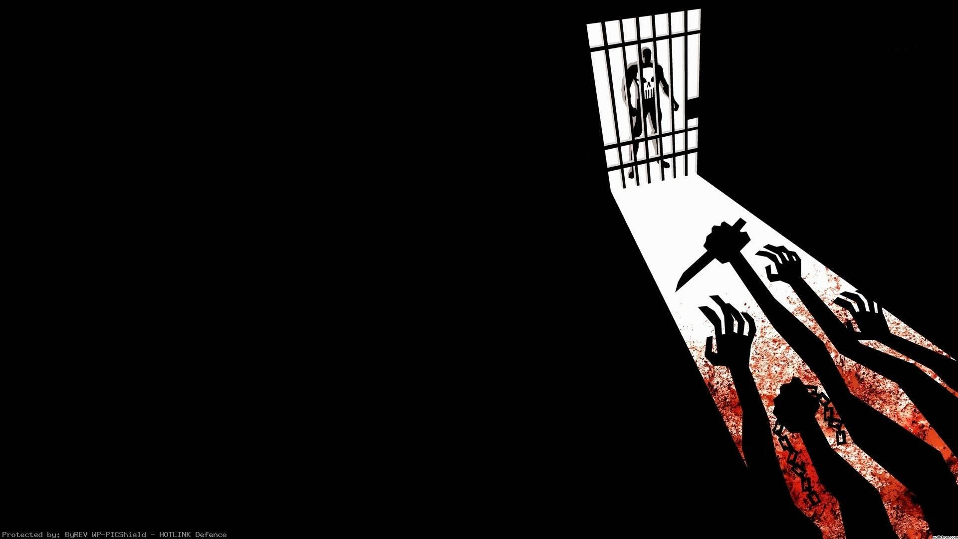 The Punisher Locked Up Wallpaper