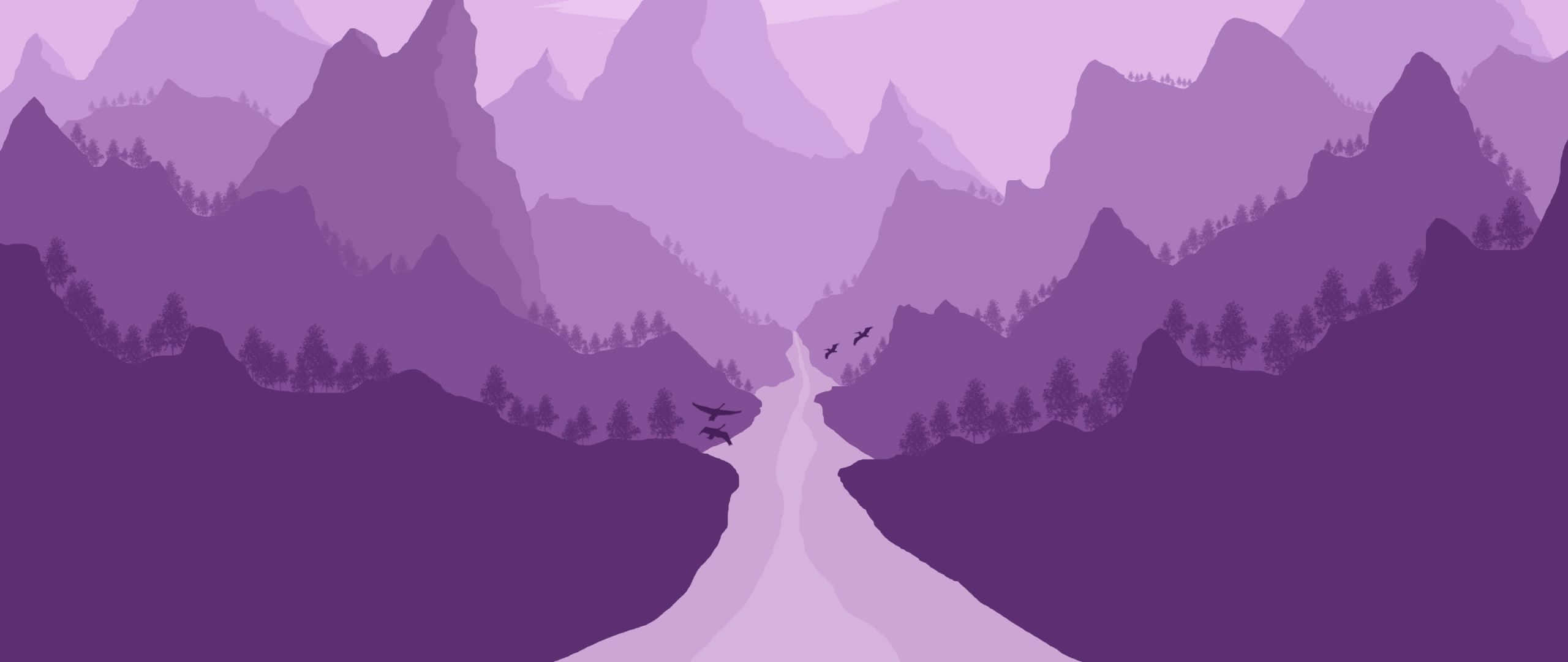 Engage in the beauty of minimalism with a dreamy purple aesthetic Wallpaper