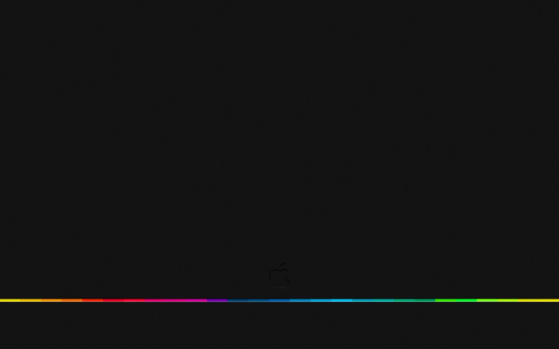 Minimalist Rainbow Line Black Mac Background