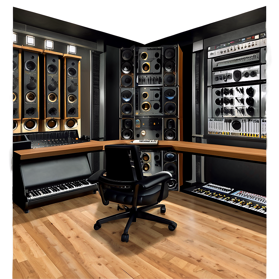 Minimalist Recording Studio Layout Png 06262024 PNG