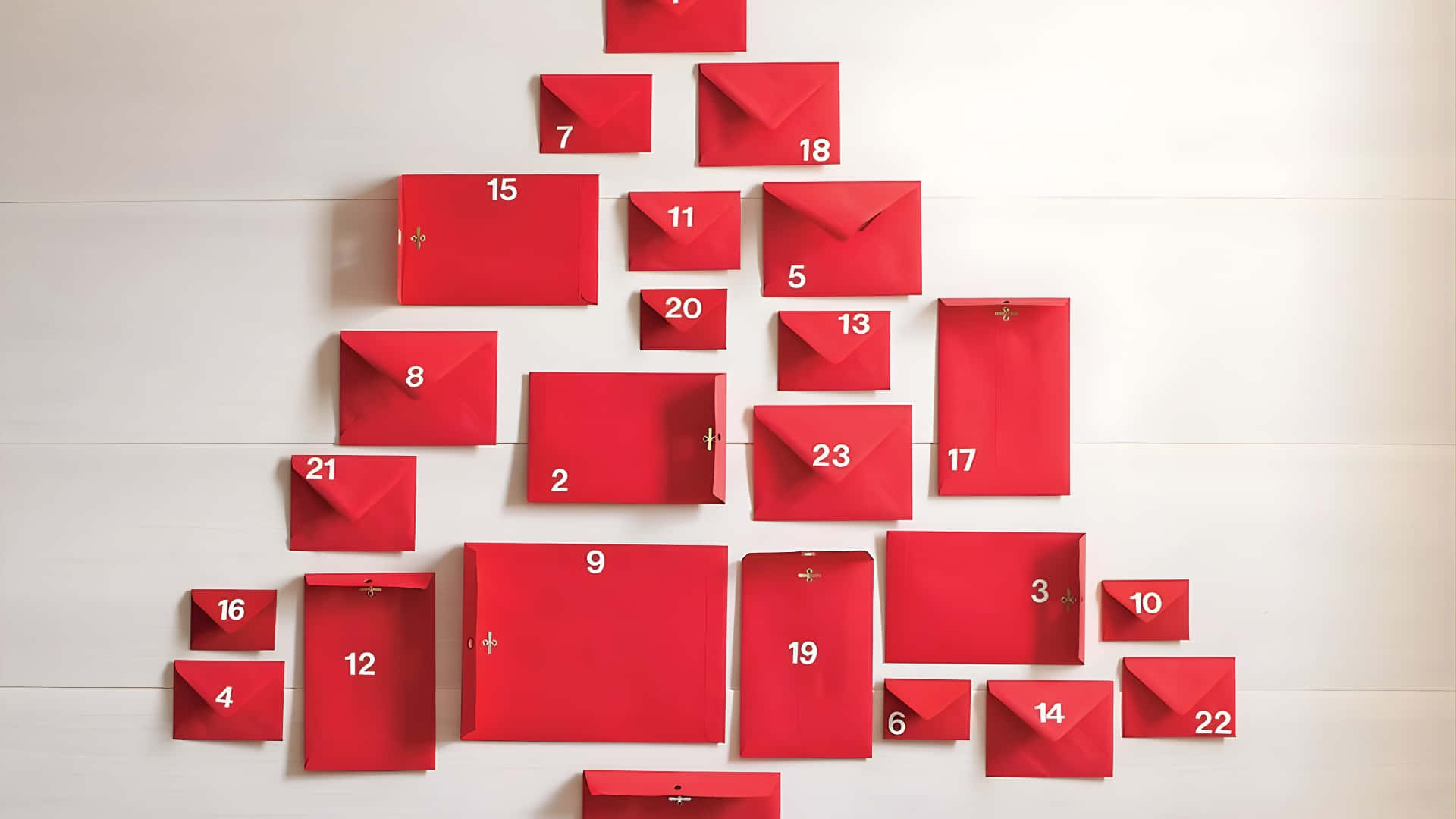 Minimalist Red Advent Calendar Wallpaper