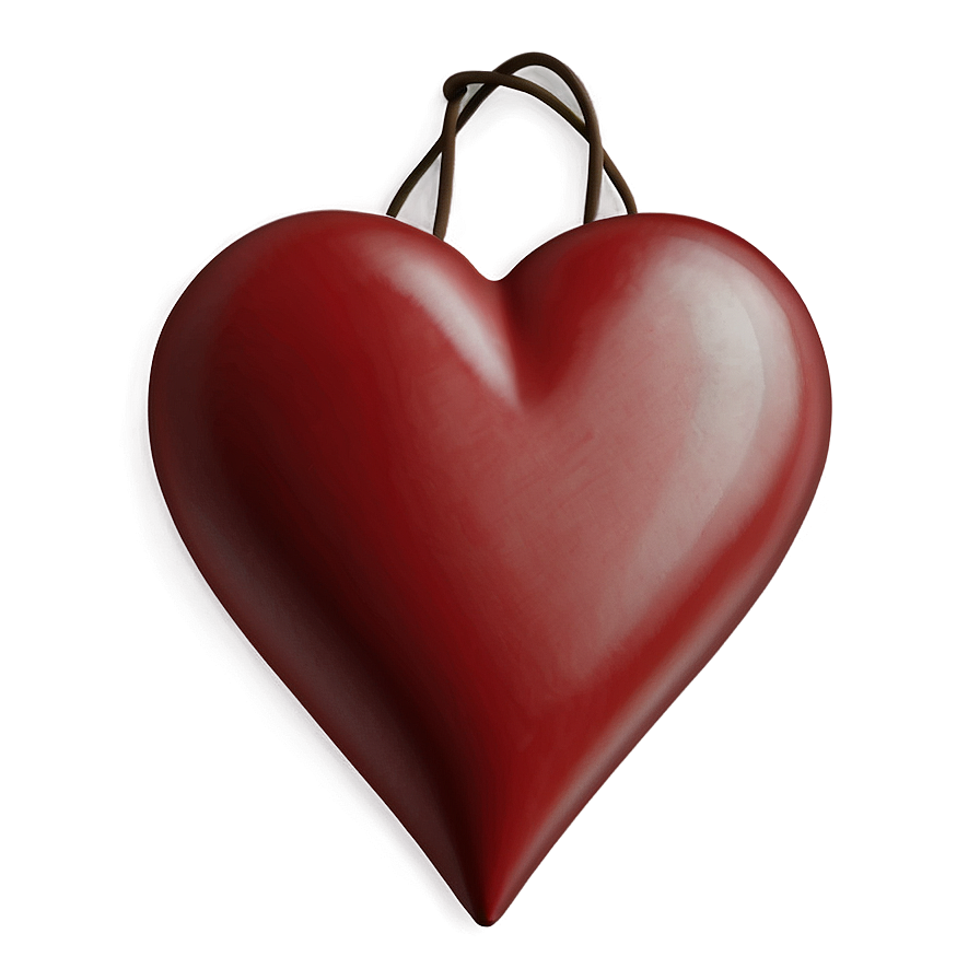 Minimalist Red Heart Emoji Png 06262024 PNG