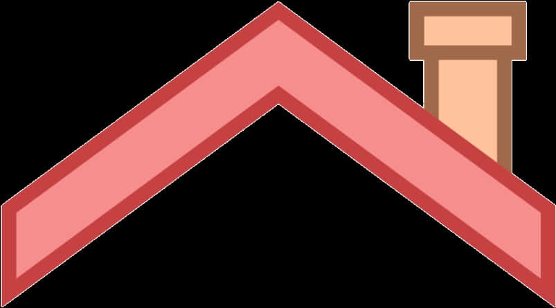 Minimalist Red Roof Icon PNG
