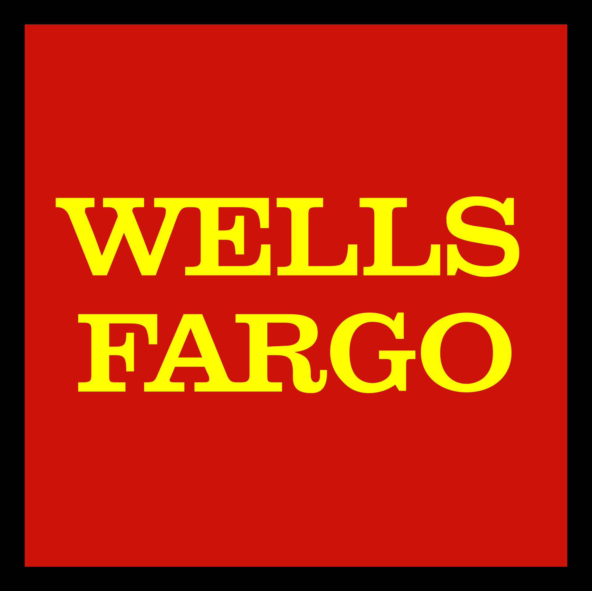 Minimalist Rød Wells Fargo Logo Tapet Wallpaper