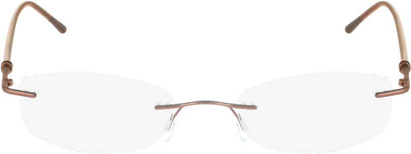 Minimalist Rimless Eyeglasses PNG
