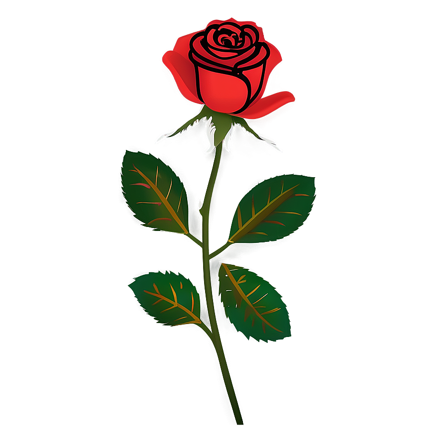 Minimalist Rose Clipart Png 06272024 PNG