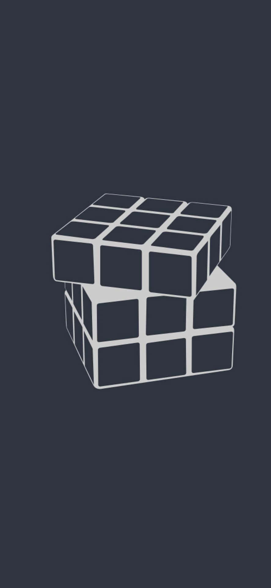 Minimalist Rubiks Cube Illustration Wallpaper