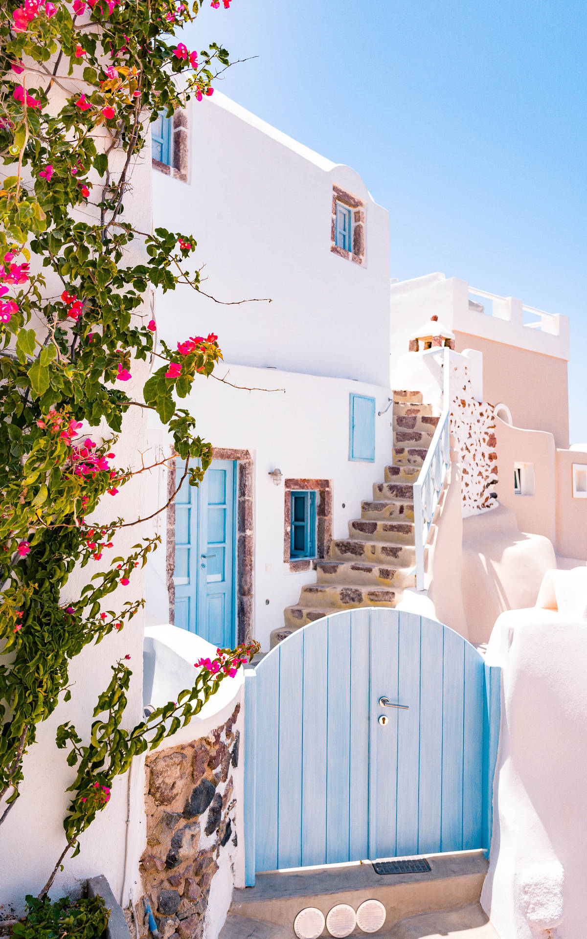 Minimalist Santorini In Pastel Colors
