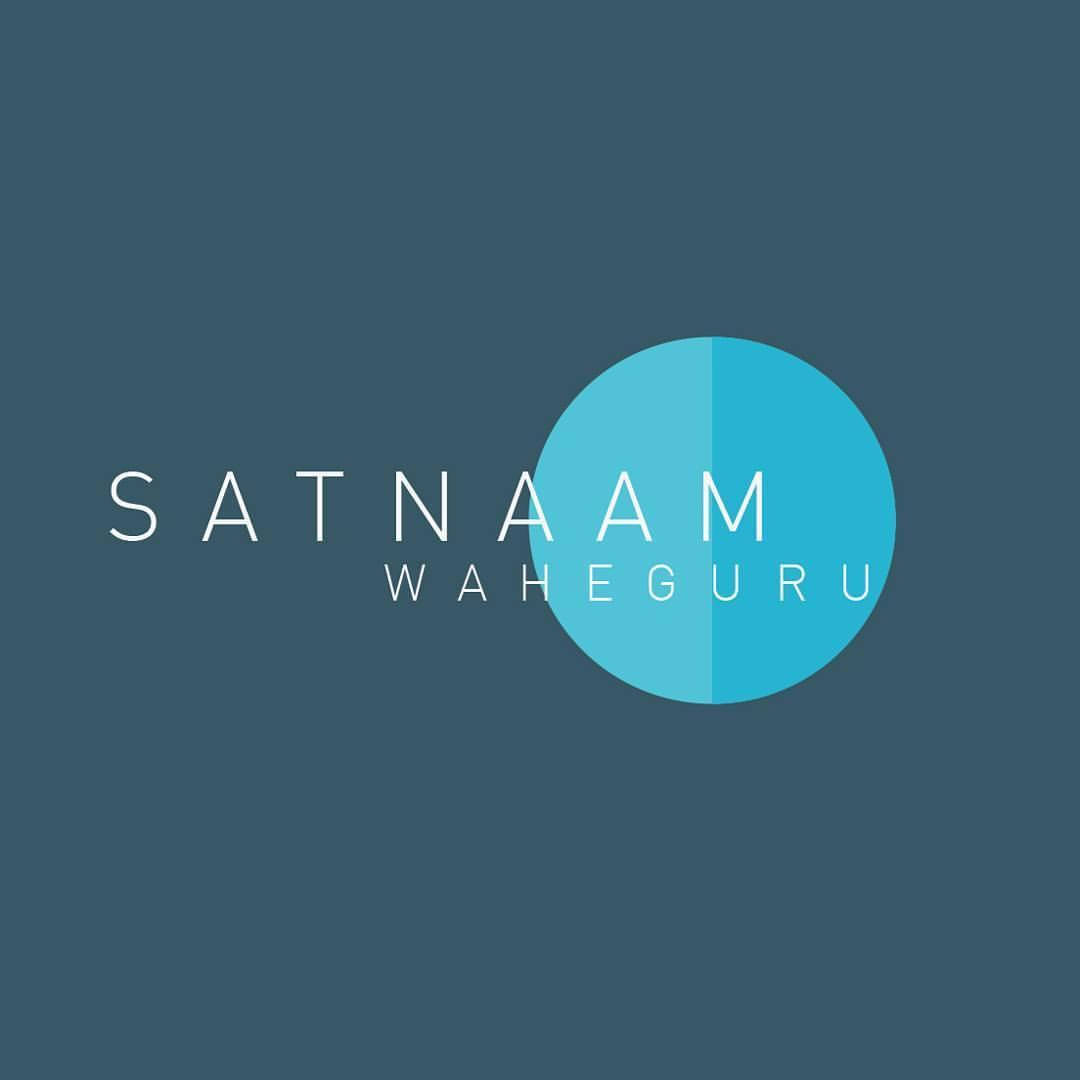 Minimalist Satnaam Waheguru Blue Graphic