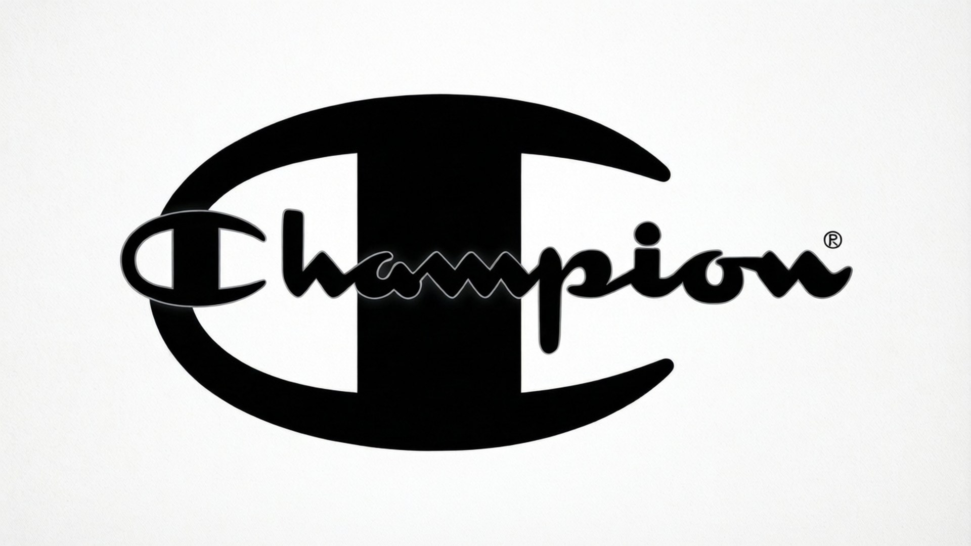Logo Champion script noir propre sur fond blanc