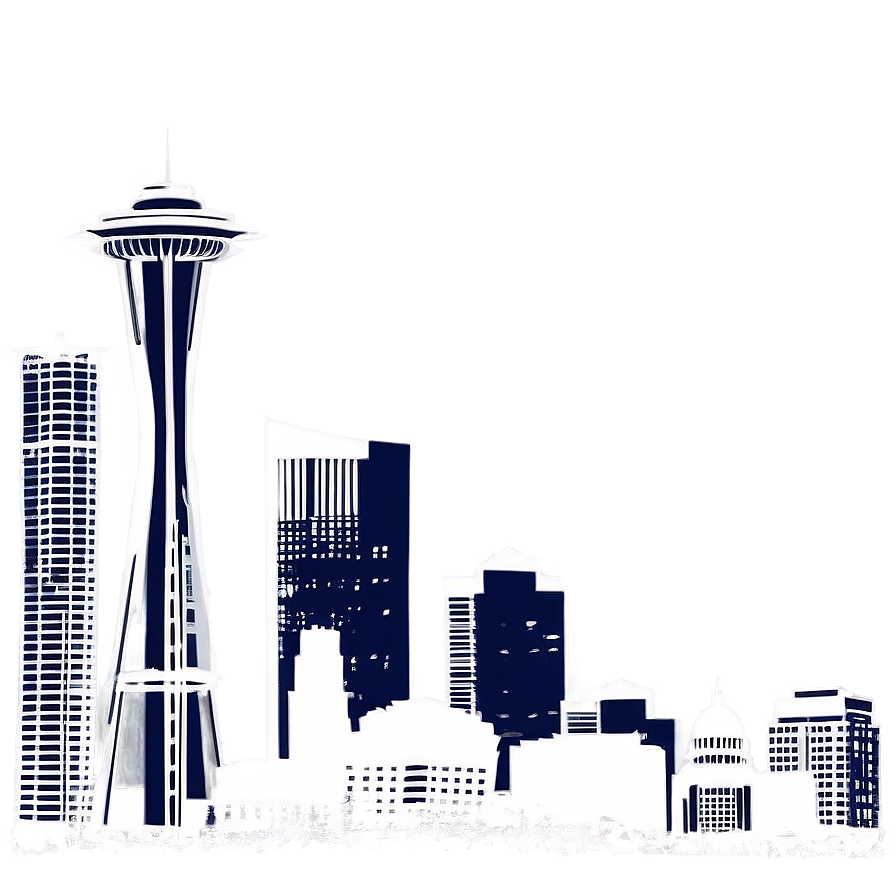 Minimalist Seattle Skyline Design Png Kjh PNG
