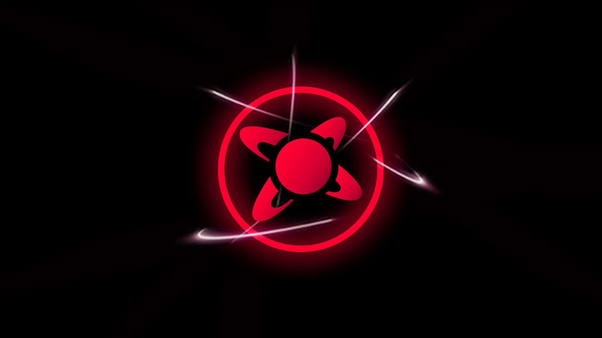 A Red And Black Logo With A Red Star Wallpaper