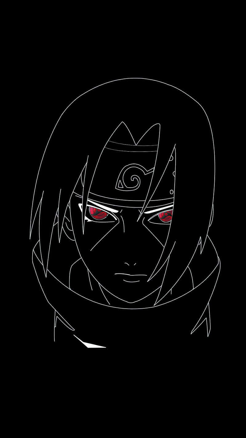 "Unlock Your Limitless Potential with Minimalist Sharingan" Wallpaper