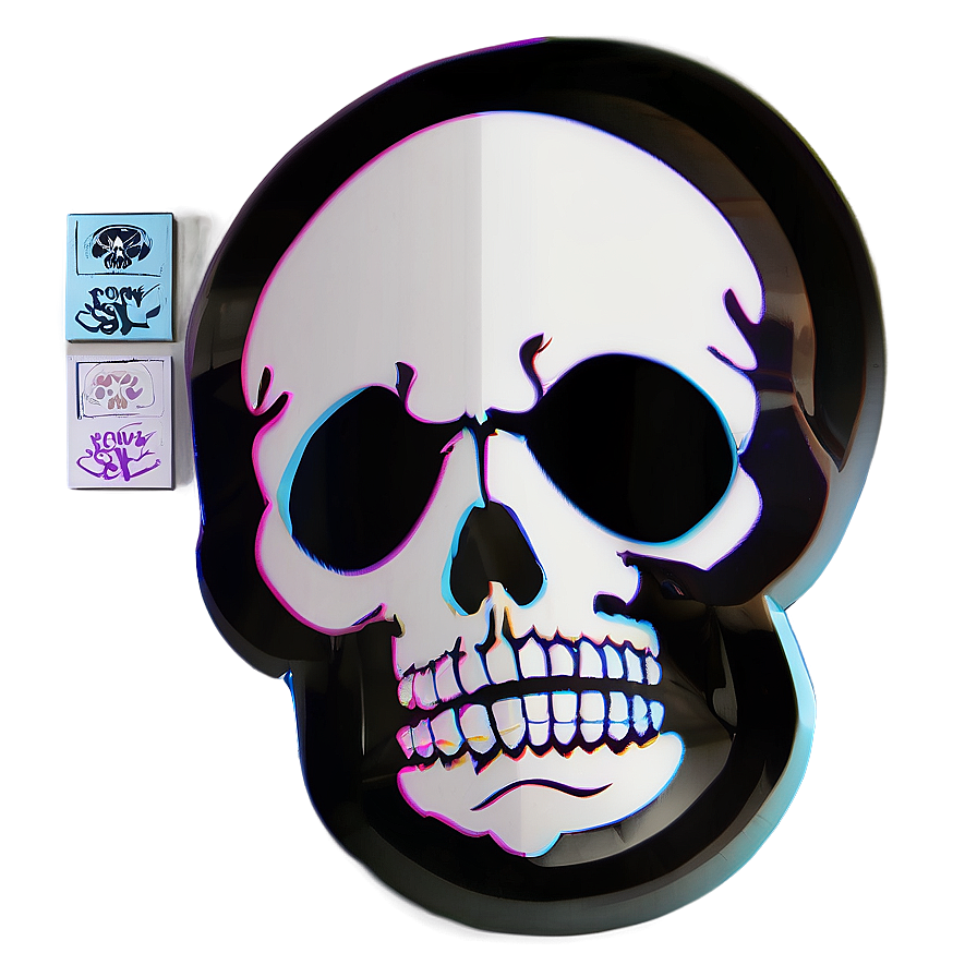 Minimalist Skull Icon Png B PNG