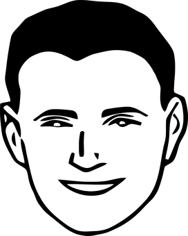 Minimalist Smiling Face Graphic PNG