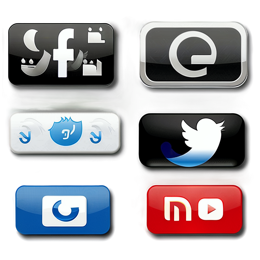 Minimalist Social Media Icons Png 05252024 PNG