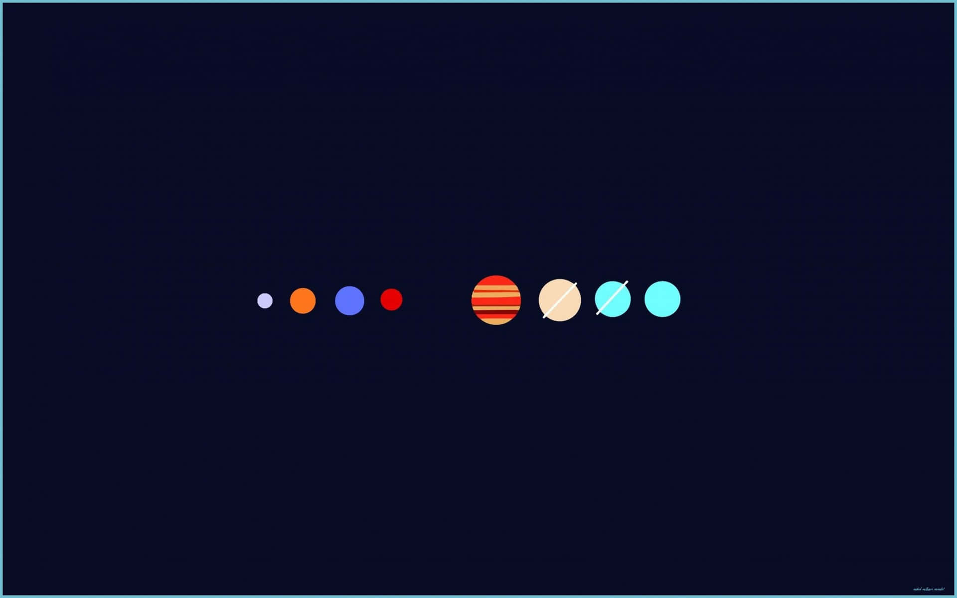 Minimalist Solar System Wallpaper Wallpaper