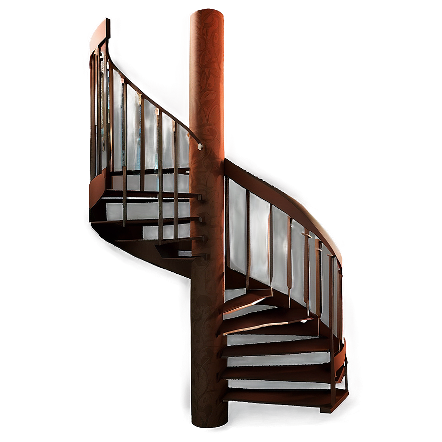 Minimalist Spiral Staircase Png 06242024 PNG